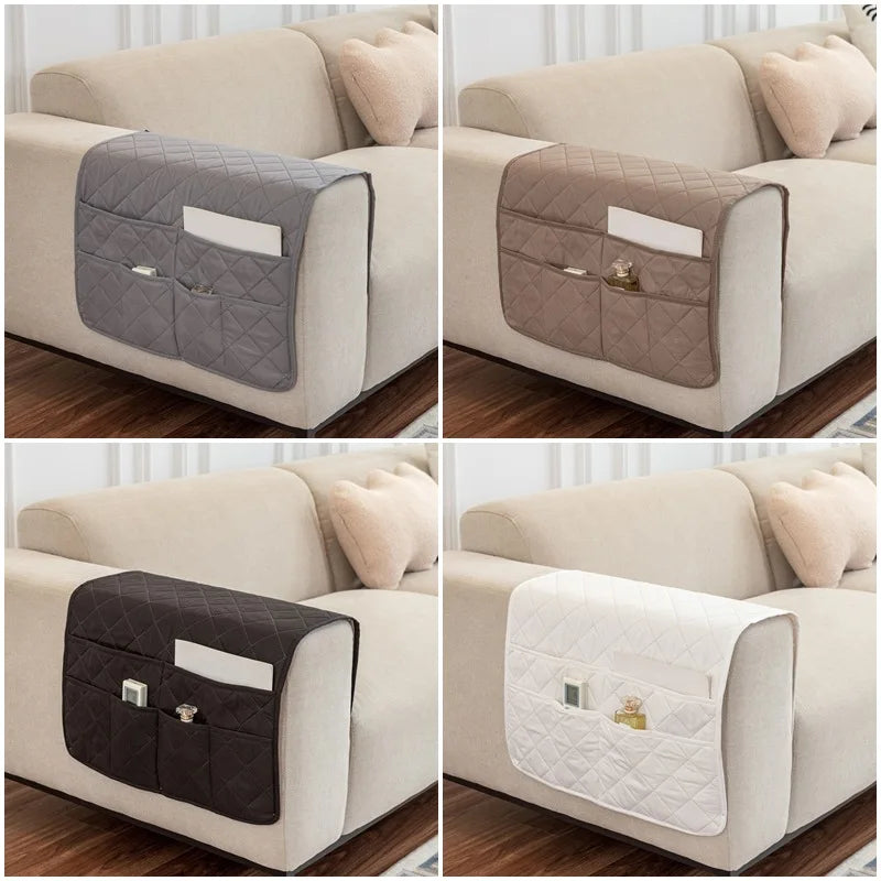 Sofa Armrest Covers Polyester Side Pocket ARMELI