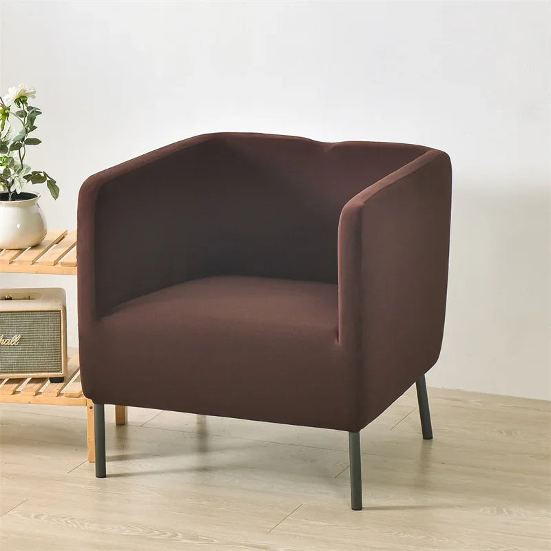 Club Chair Cover Stretch Solid Color SAVELIO