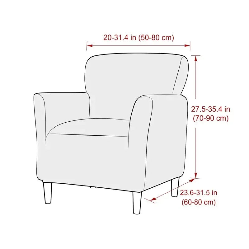 Club Chair Slipcover Polar Fleece LUNARIX