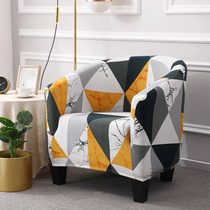 Club Chair Cover Floral Print SOLIVIA