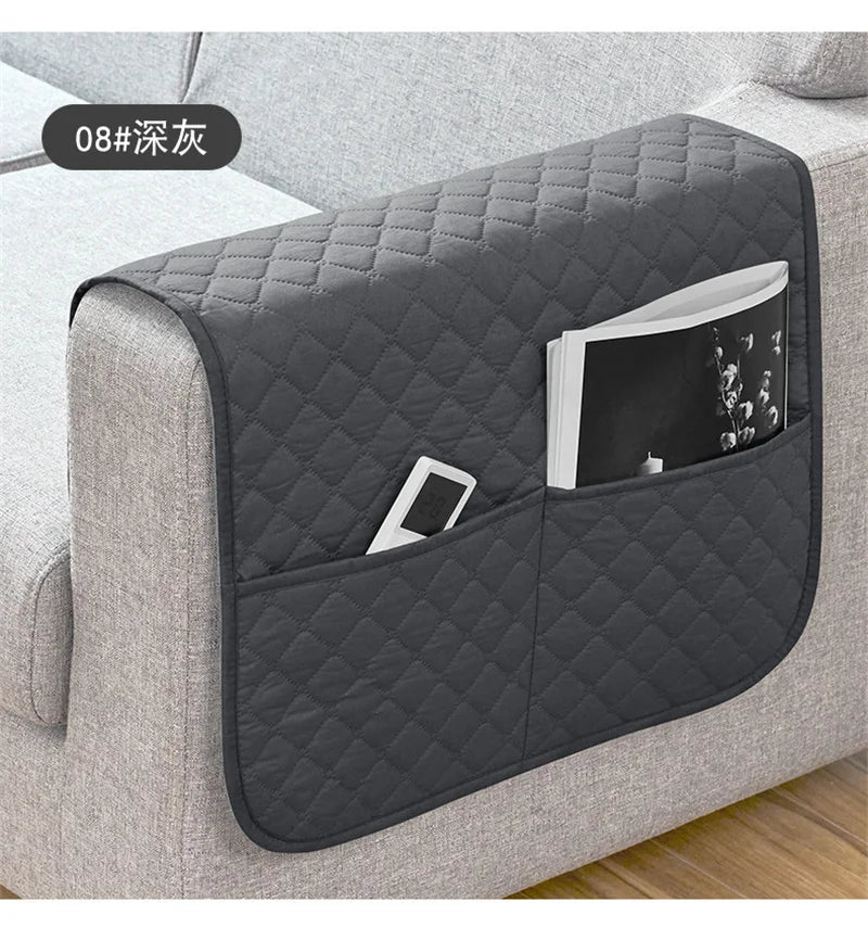 Sofa Armrest Cover Polyester Pockets SOLVENA