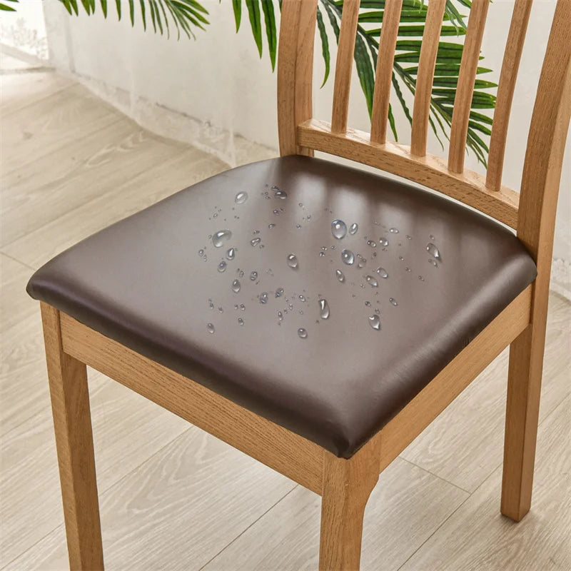 Chair Seat Cushion Cover PU Leather SOLENIQ