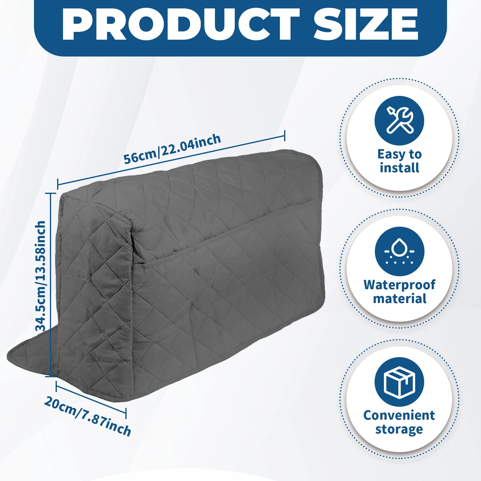 Sofa Armrest Cover Waterproof 2-Piece VELARIS