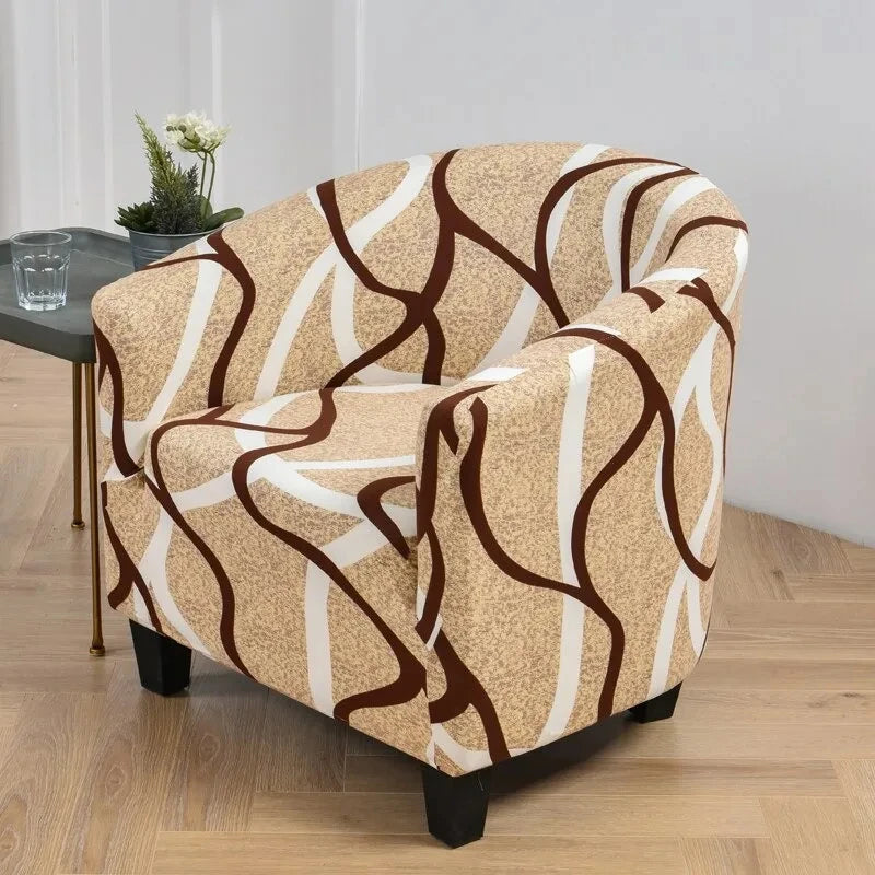 Club Chair Cover Floral Print SOLIVIA