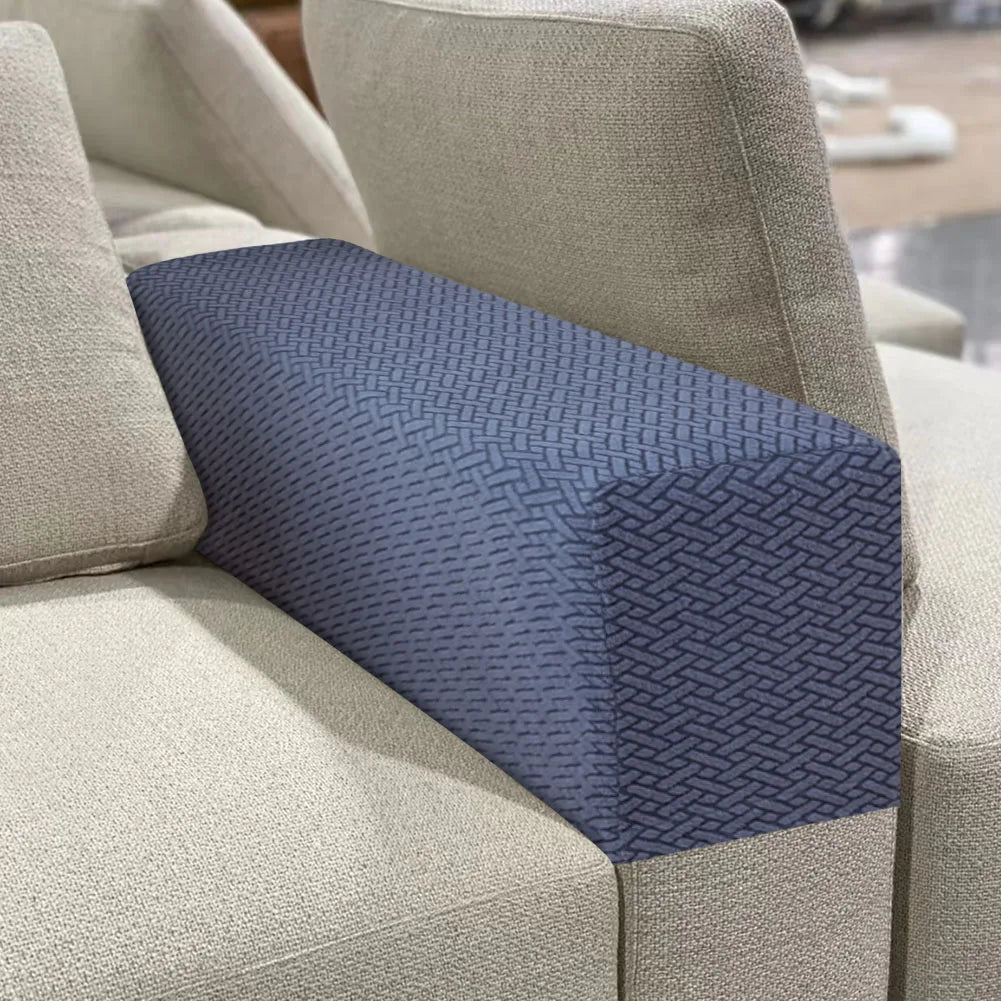 Sofa Armrest Covers Checkered Elastic CALDIVO