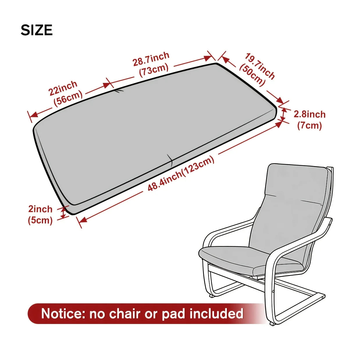 Jacquard Poang Chair Cover Stretch VELARIS