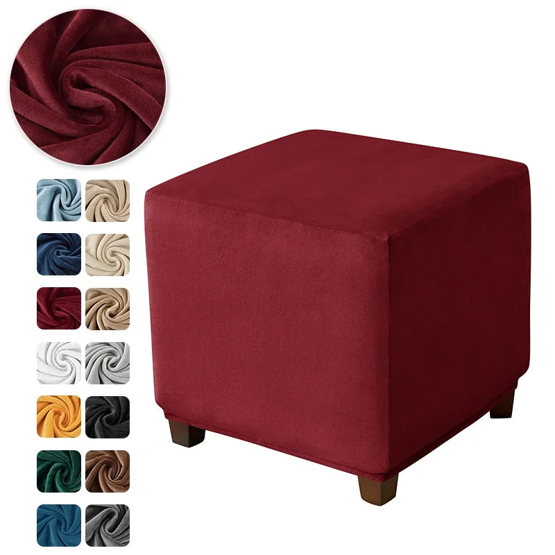 Ottoman Cover Velvet Stool Cover VELORIN