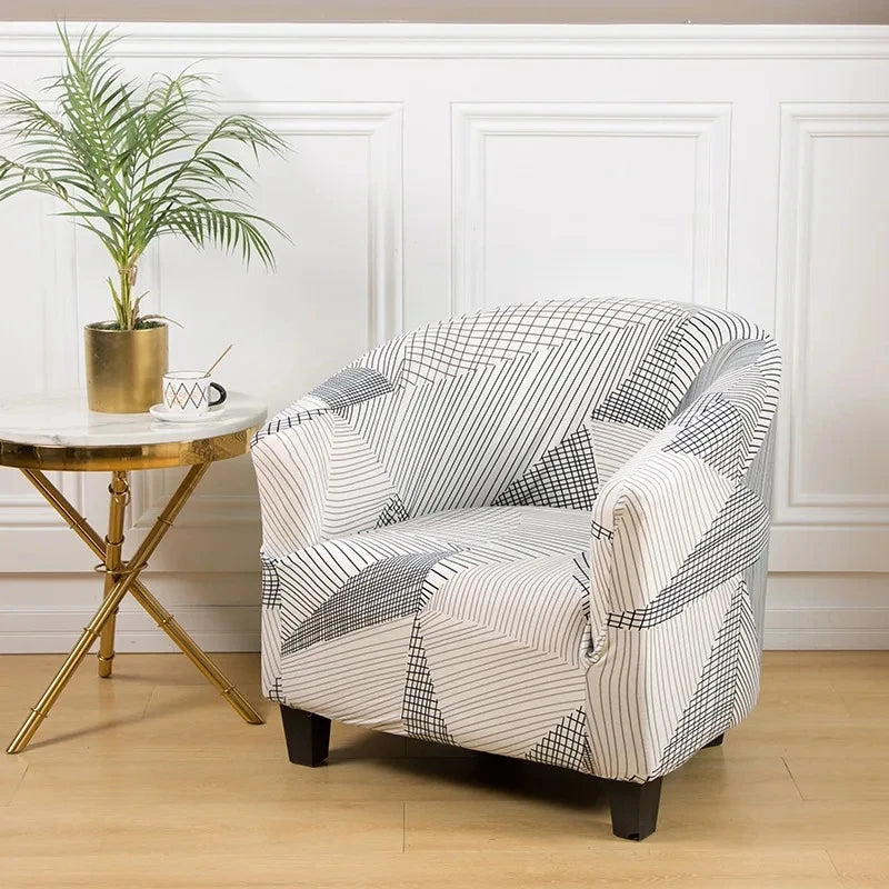 Club Chair Cover Floral Print SOLIVIA