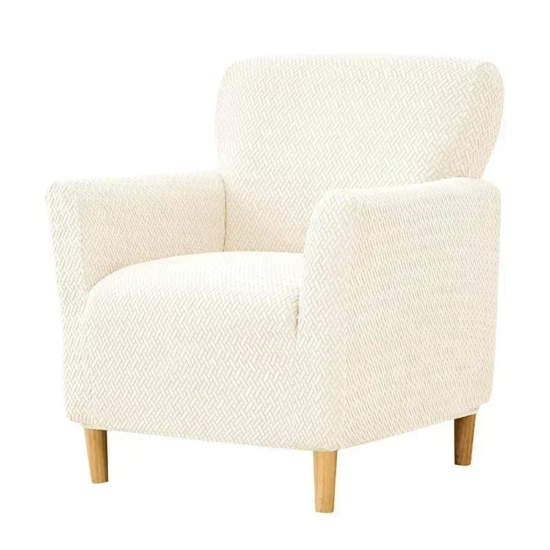 Club Chair Slipcover Jacquard Stretch VELORIN