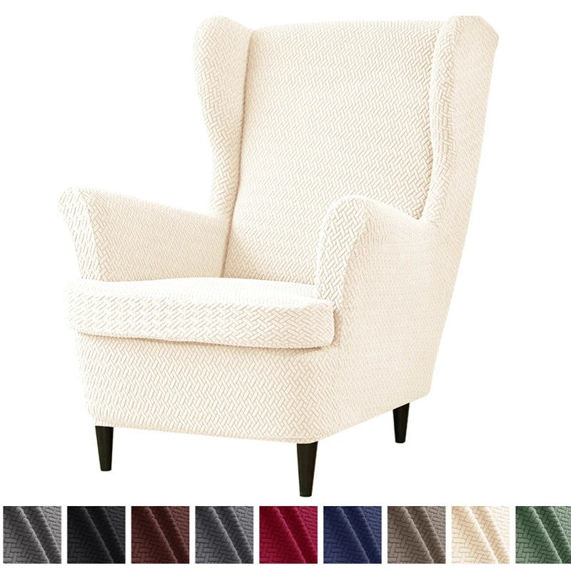 Wingback Chair Cover Jacquard ARVENA