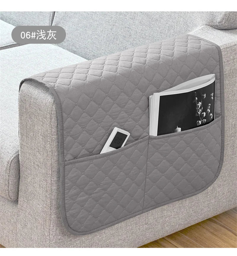Sofa Armrest Cover Polyester Pocket SOLENIA