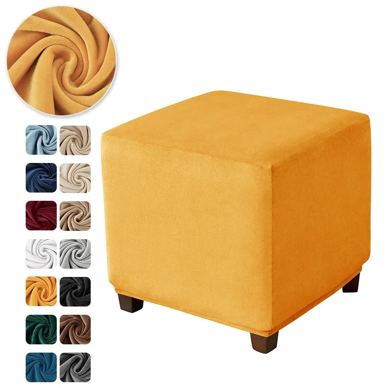 Ottoman Cover Velvet Stool Cover VELORIN