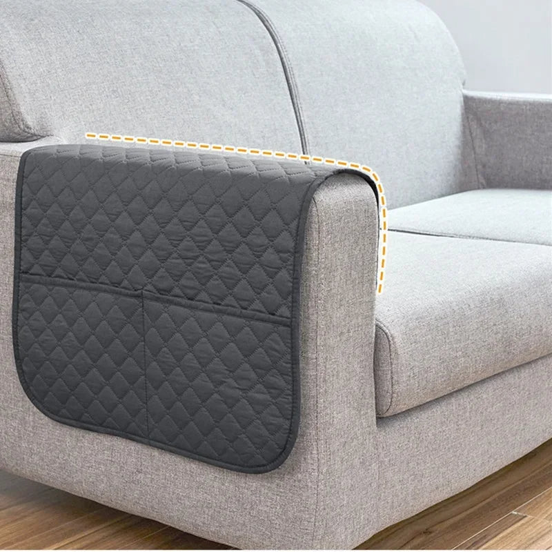 Sofa Armrest Cover Polyester Pocket SOLENIA