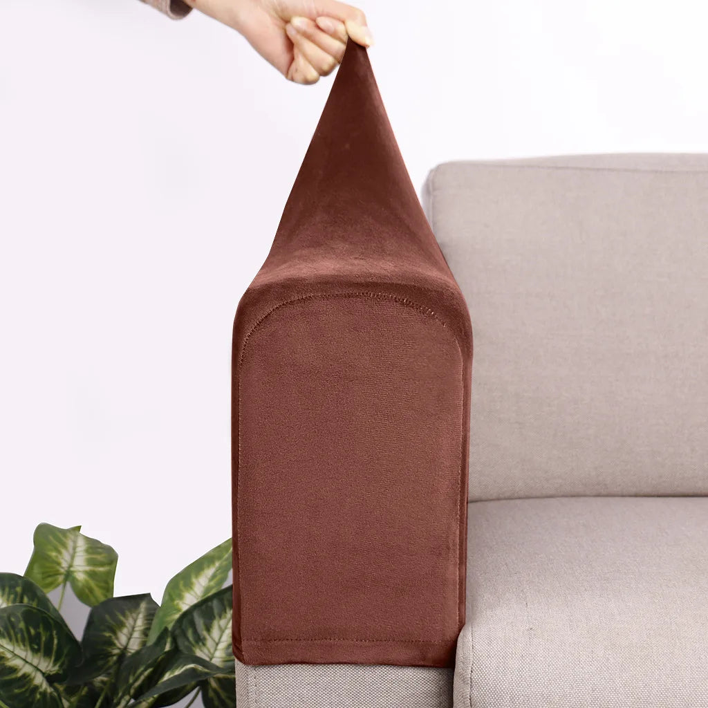Sofa Armrest Cover Velvet Solid SILORAM