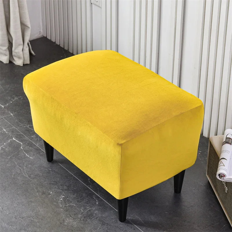 Wingback Chair Cover Velvet Stretch VELINAR