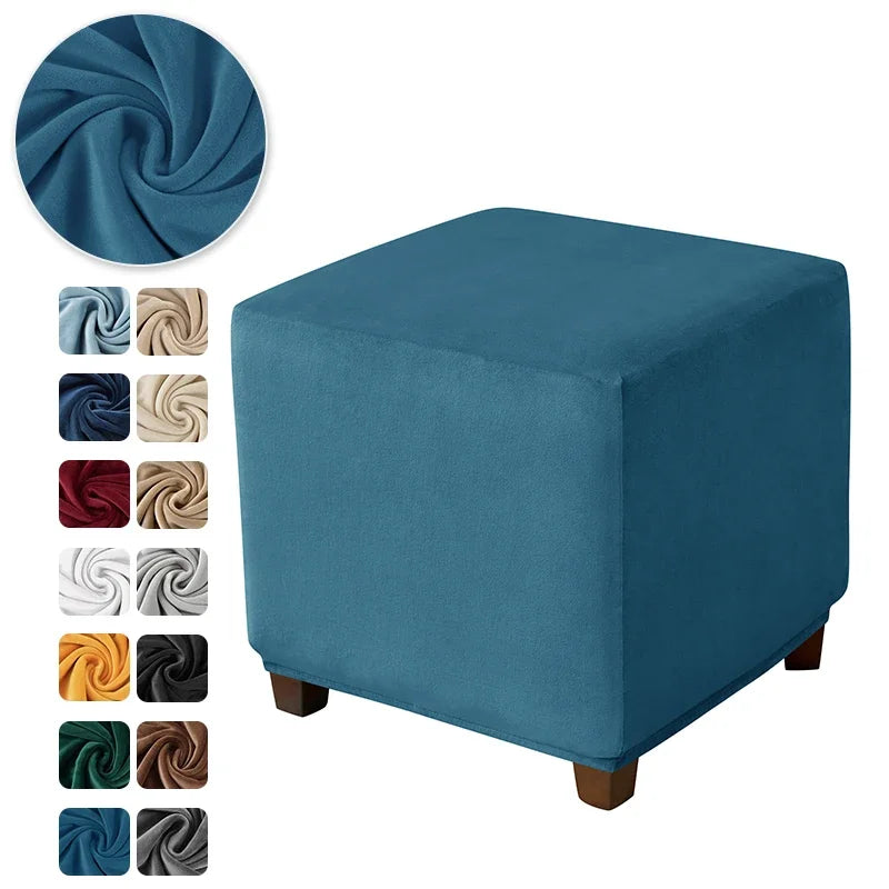 Ottoman Cover Velvet Stool Cover VELORIN