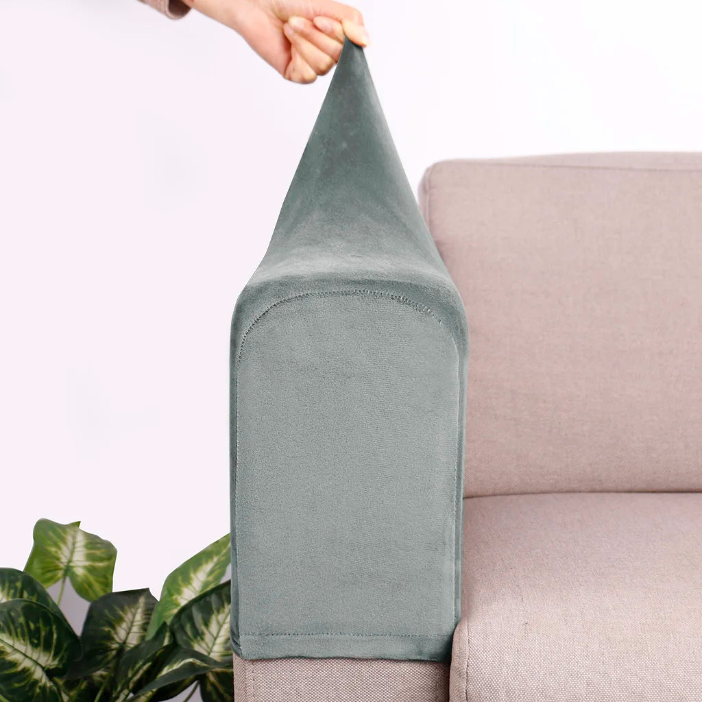 Sofa Armrest Cover Velvet Solid SILORAM