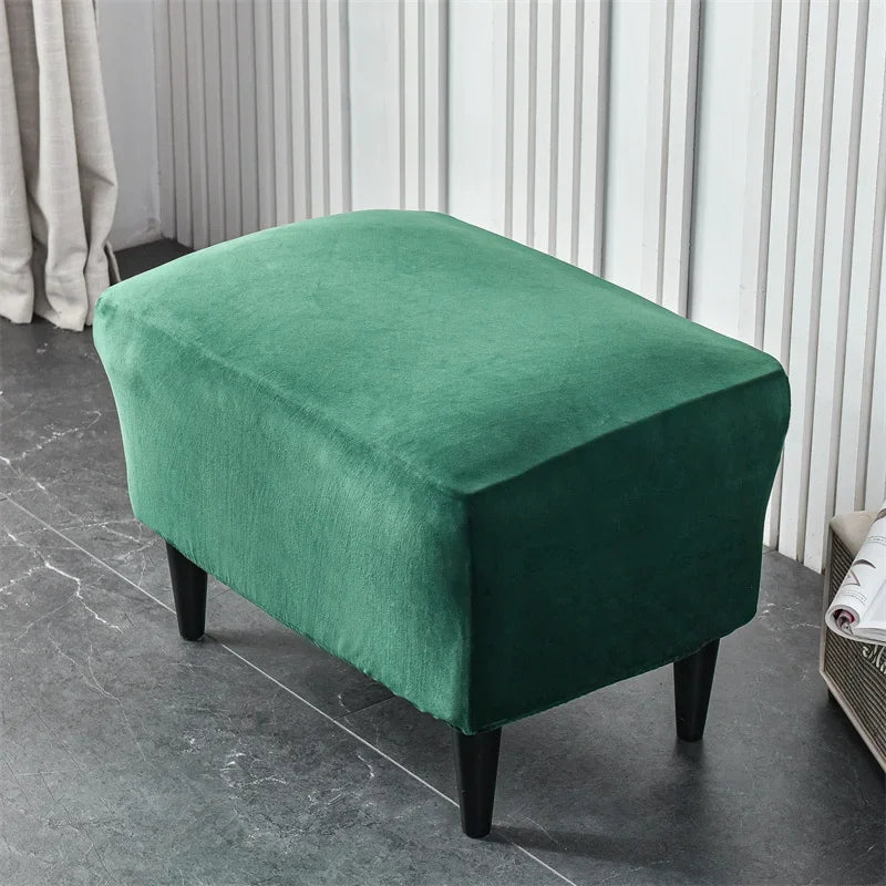 Wingback Chair Cover Velvet Stretch VELINAR