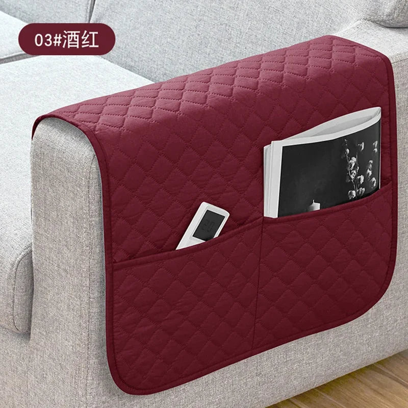 Sofa Armrest Cover Polyester Pocket SOLENIA
