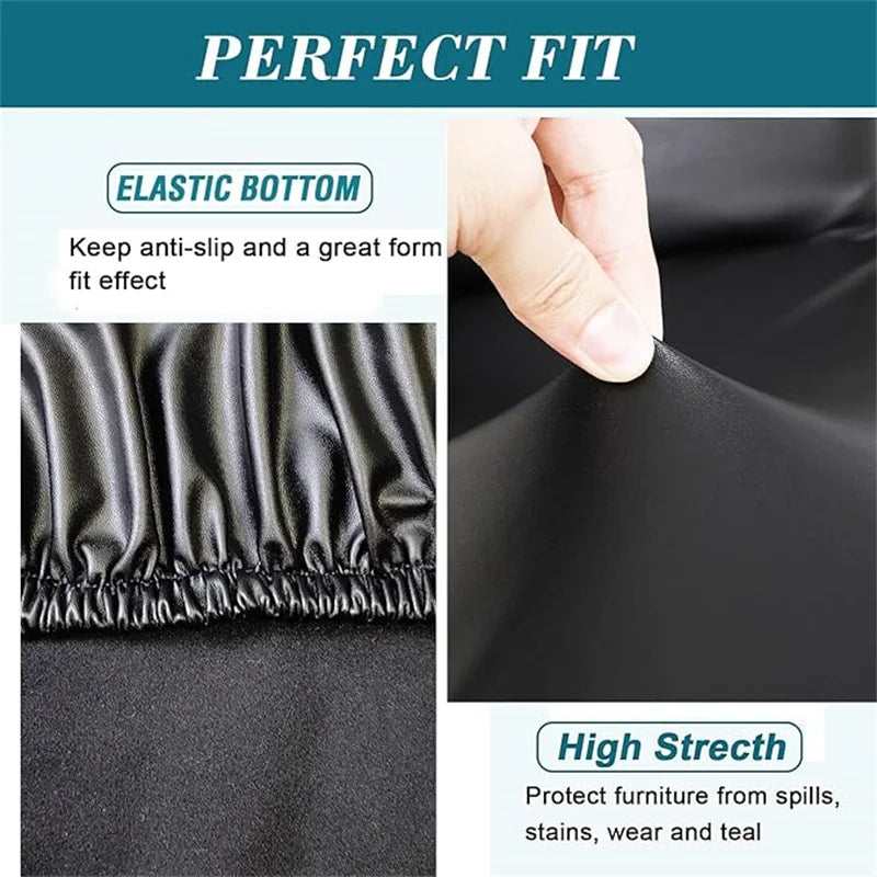 Chair Seat Cushion Cover PU Leather SOLENIQ