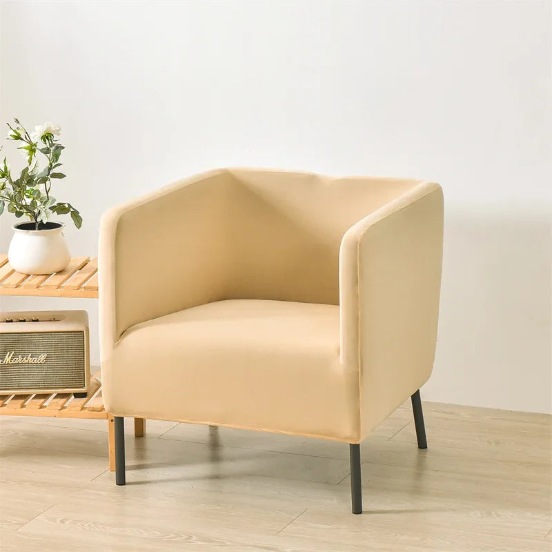 Club Chair Cover Stretch Solid Color SAVELIO