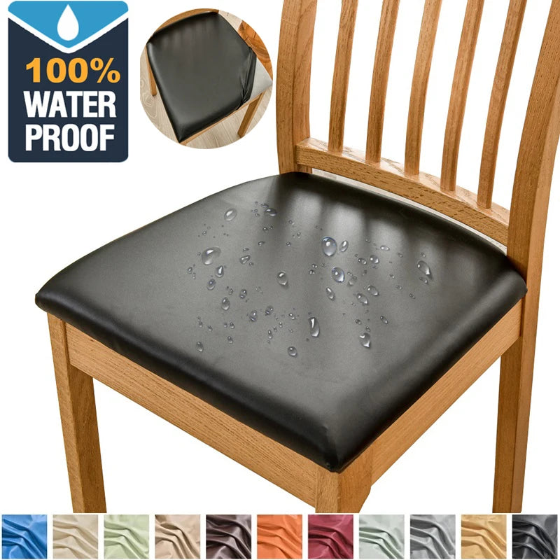 Chair Seat Cushion Cover PU Leather SOLENIQ