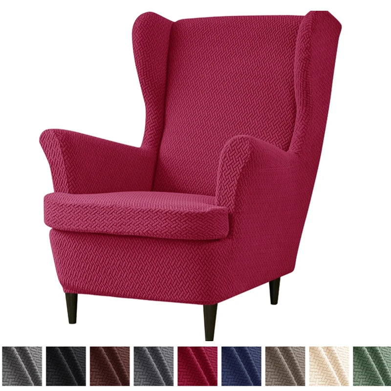 Wingback Chair Cover Jacquard ARVENA
