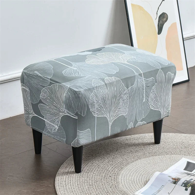Wing Chair Cover Floral Spandex VALERIN