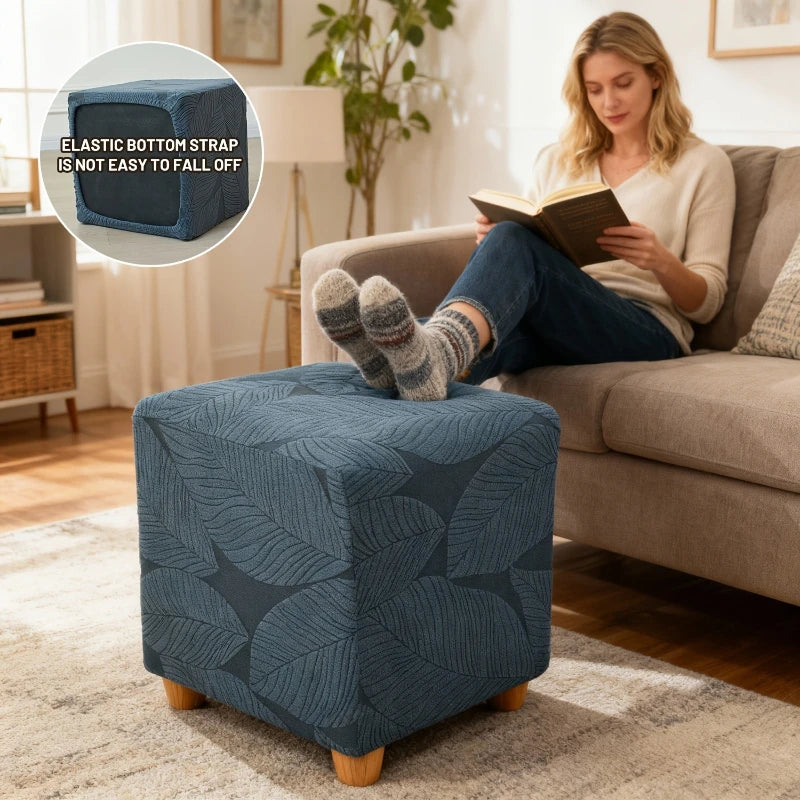 Ottoman Stool Cover Jacquard CALDIVO