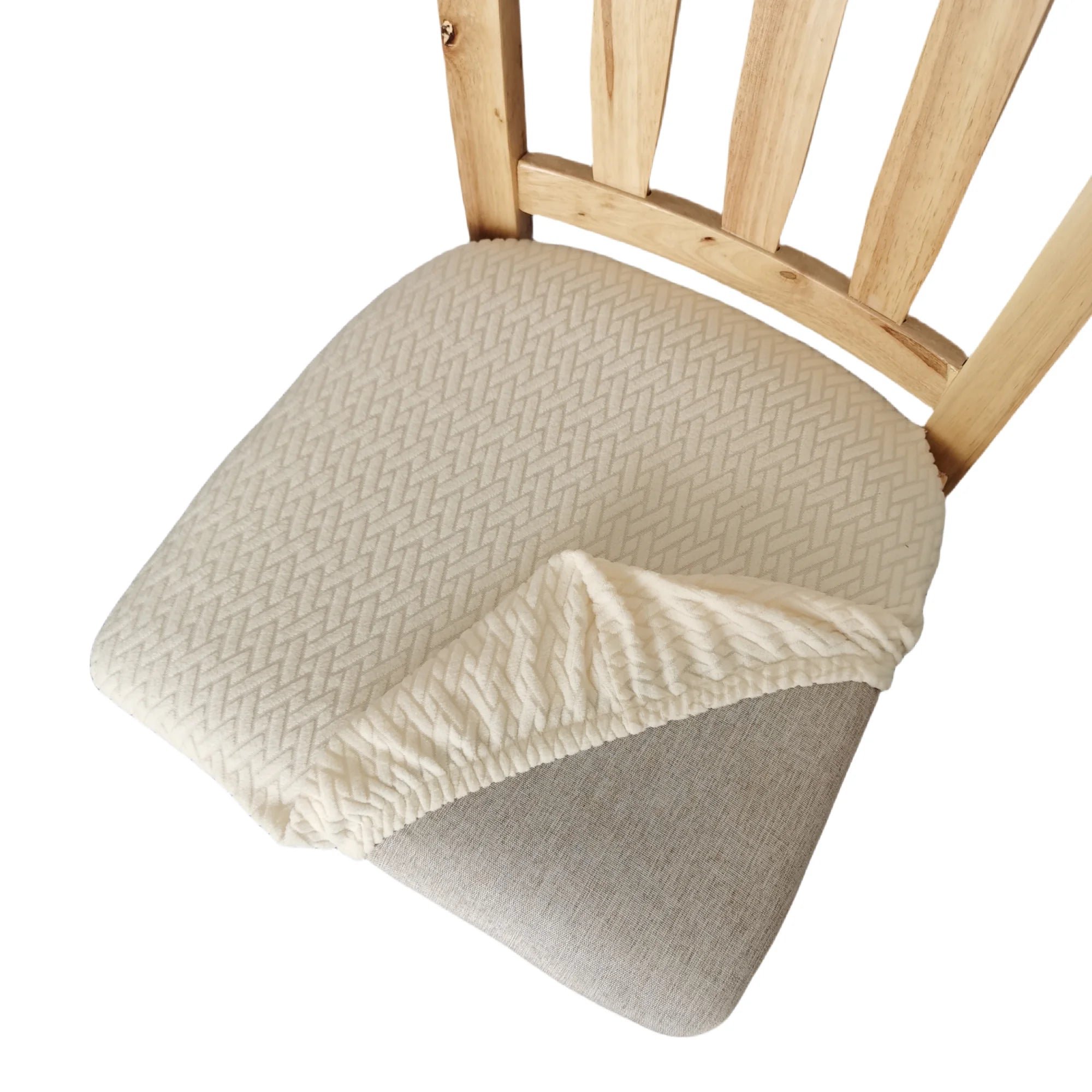 Chair Seat Cushion Cover Jacquard Elastic SOLMERA