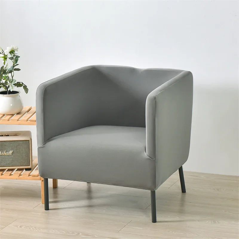 Club Chair Cover Stretch Solid Color SAVELIO