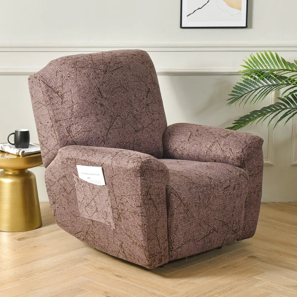 Recliner Slipcover Floral Pocket Set RELMIVA