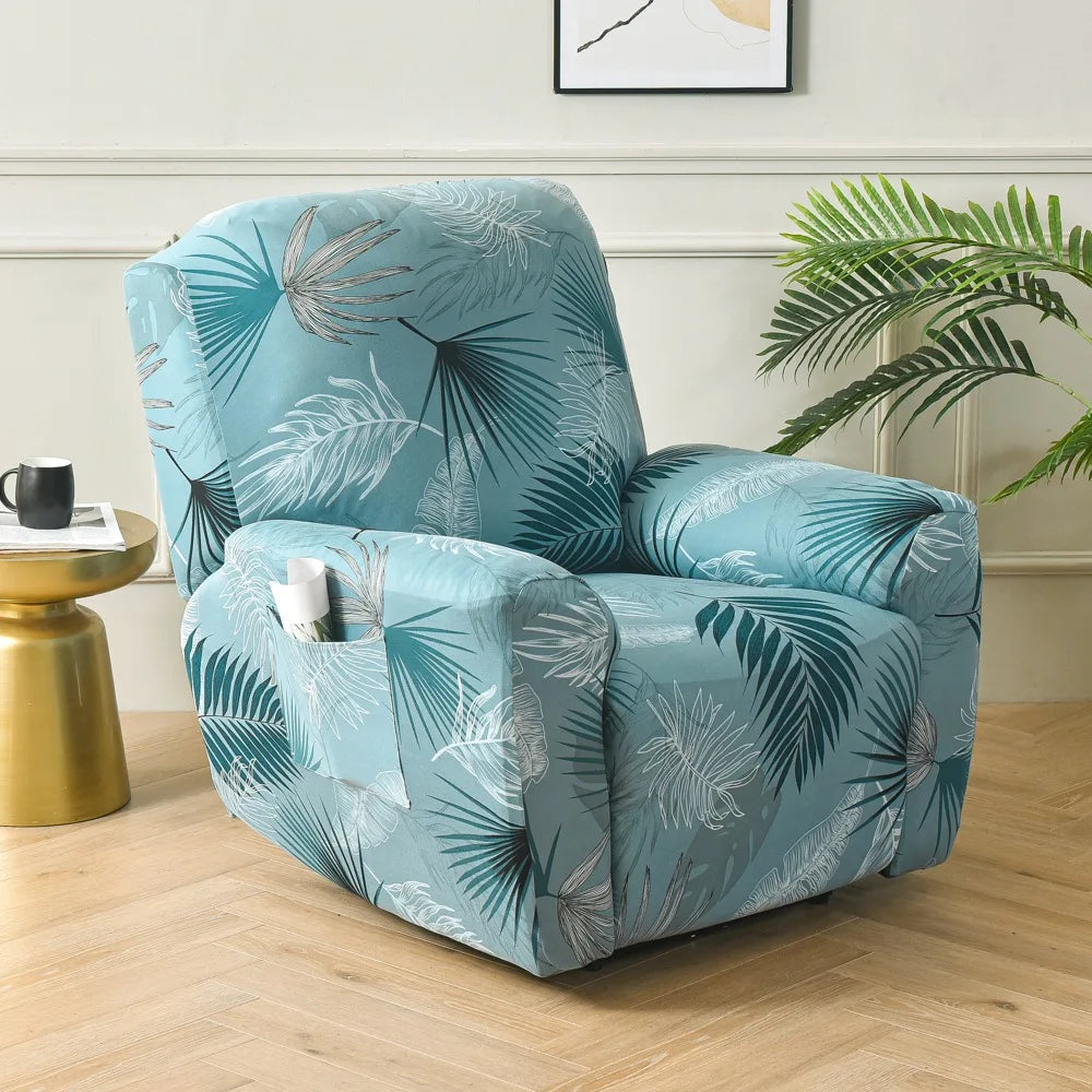 Recliner Slipcover Floral Pocket Set RELMIVA