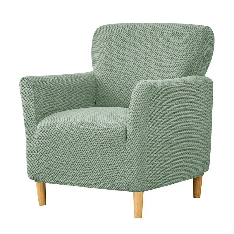 Club Chair Slipcover Jacquard Stretch VELORIN