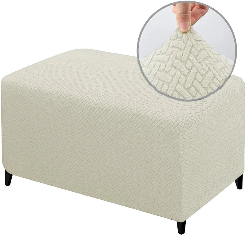 Ottoman Slipcover Stretch Spandex SOLENIA