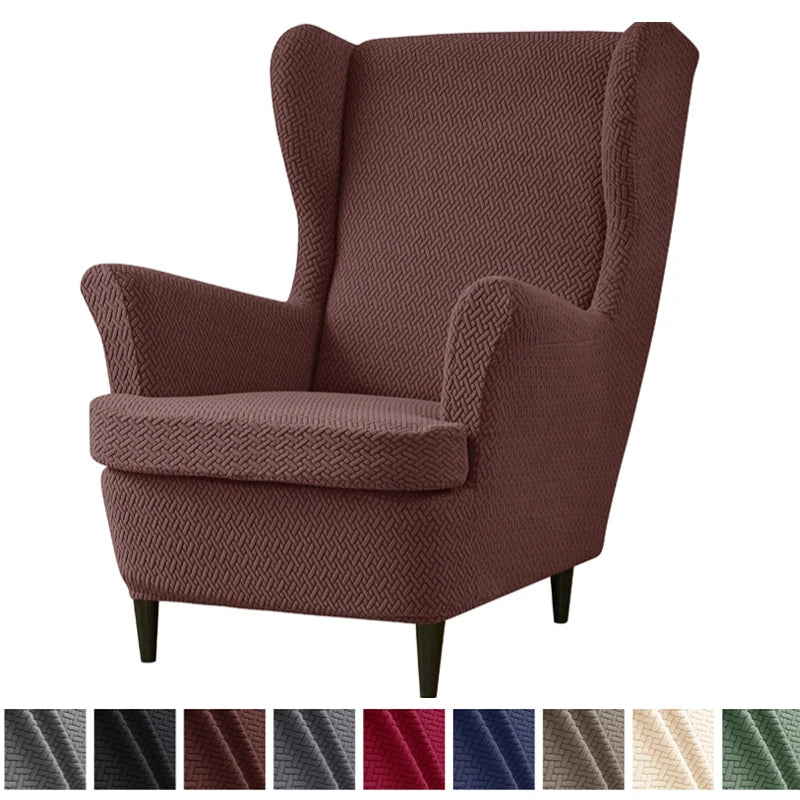 Wingback Chair Cover Jacquard ARVENA
