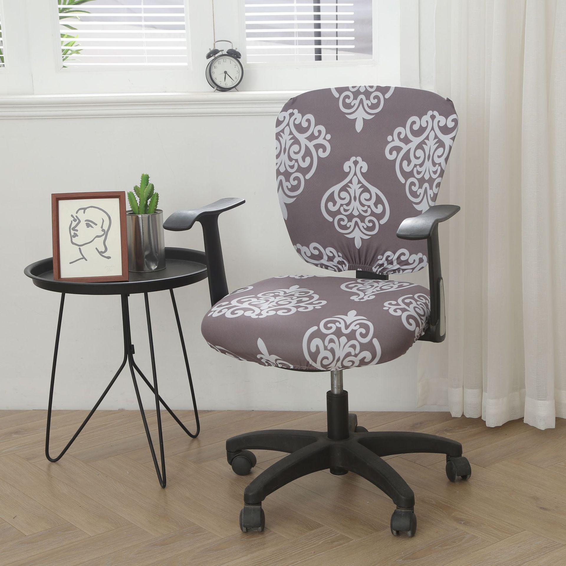 Task Chair Cover Stretchable Milk Silk ELODIE Splendid-Split Universal