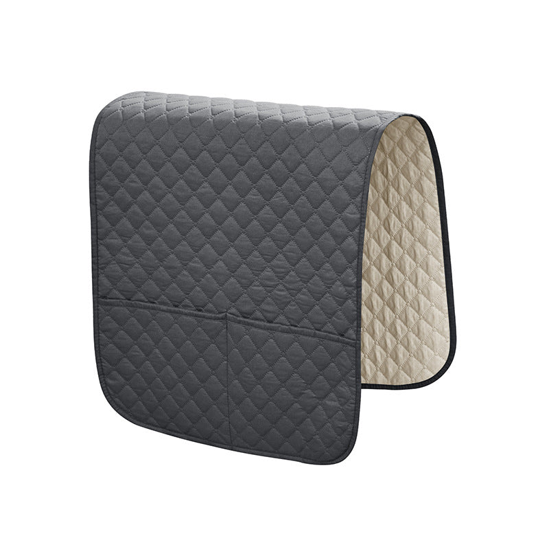 Sofa Armrest Cover Waterproof Quilted Lucine Dark Gray-1 Piece