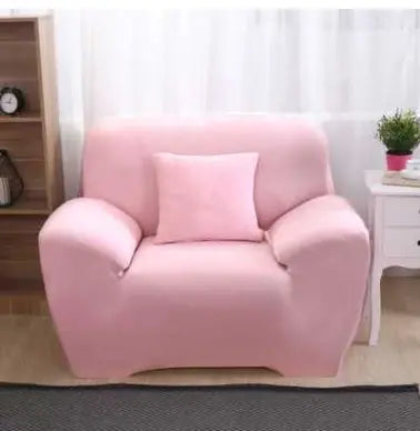Loveseat Covers Stretch Minimalist LUMIERA Pink-Single and two pillows