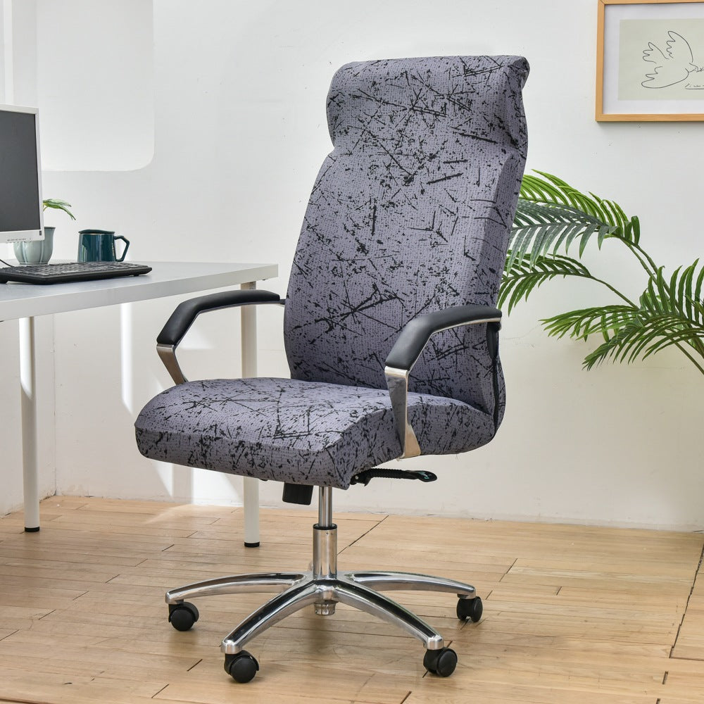 Executive Office Chair Covers Stretchable Zippéea Heather Gray-M