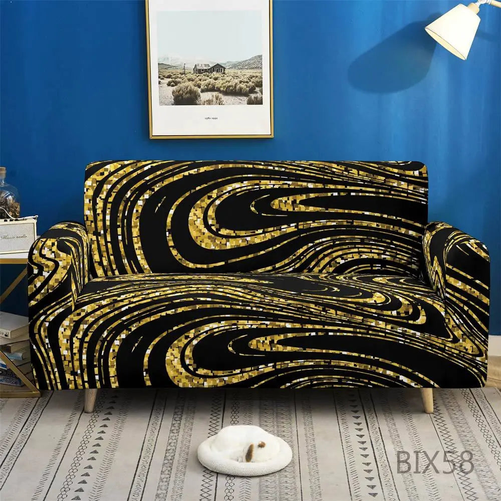 Loveseat Cover Stretch Non-Slip Fleuris B-235x300cm