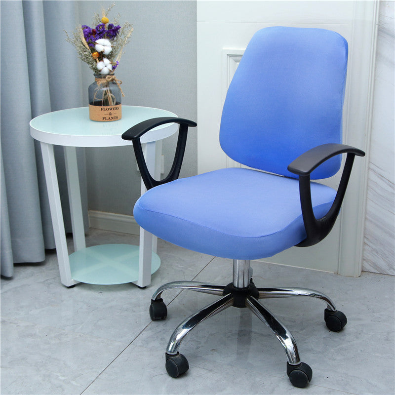 Task Chair Cover Stretch Split Armrest Elodie Light Blue Split-Average Size