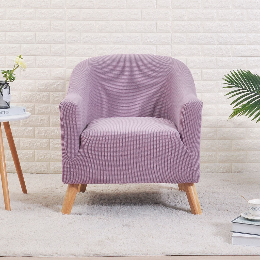 Accent Chair Cover Stretch-Fit Celeste Purple Corn-Round Sofa Cover