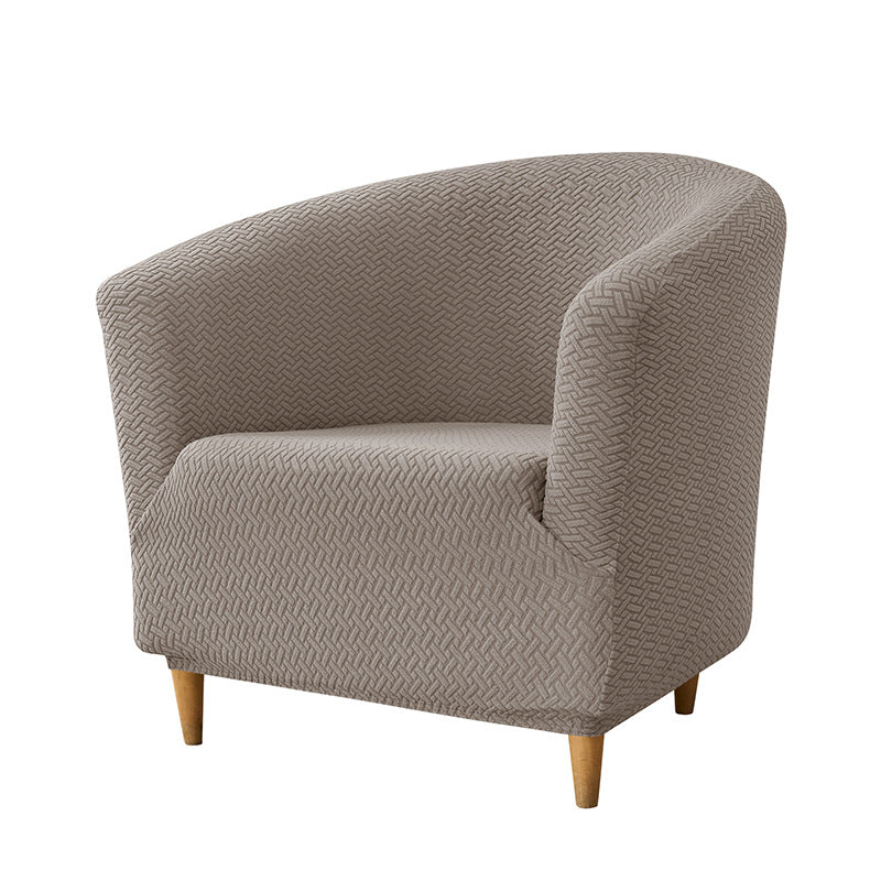 Accent Chair Cover Stretch Jacquard CELINE 02 Khaki-Sofa Cover