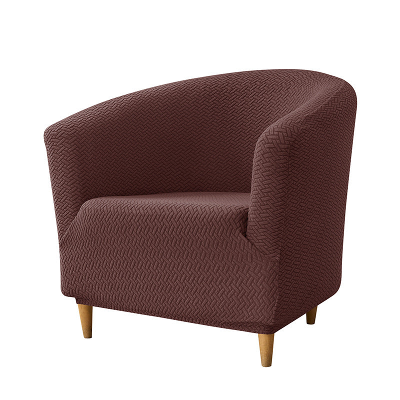 Accent Chair Cover Stretch Jacquard CELINE 06 Dark Coffee-Sofa Cover