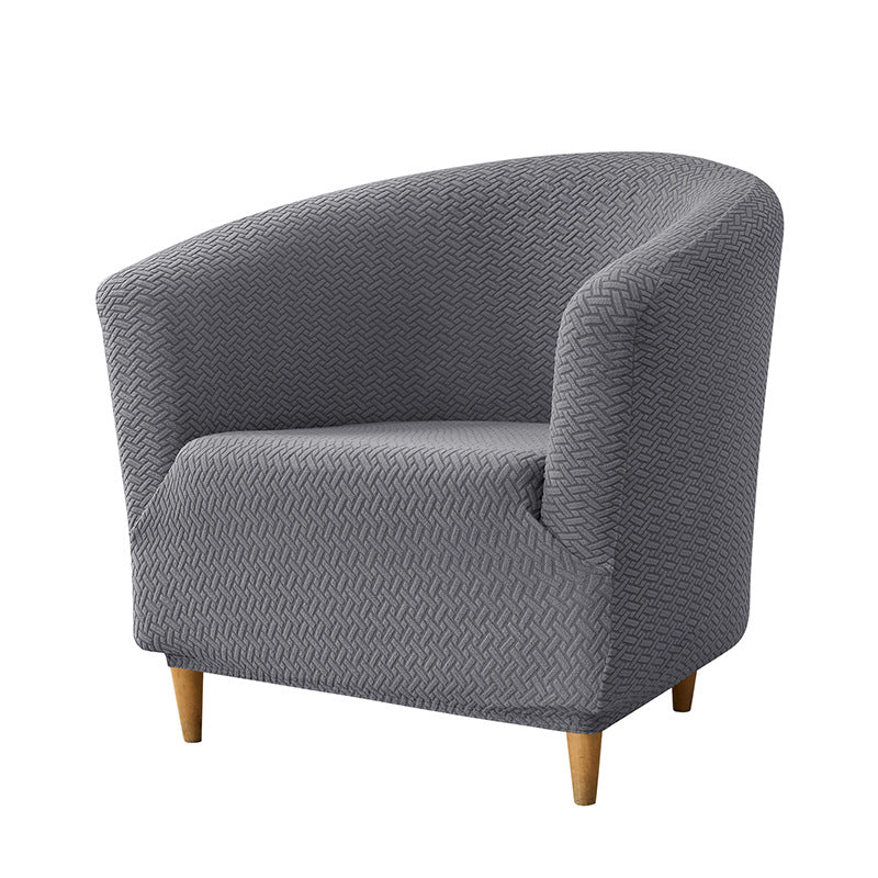 Accent Chair Cover Stretch Jacquard CELINE 08 Dark Gray-Sofa Cover