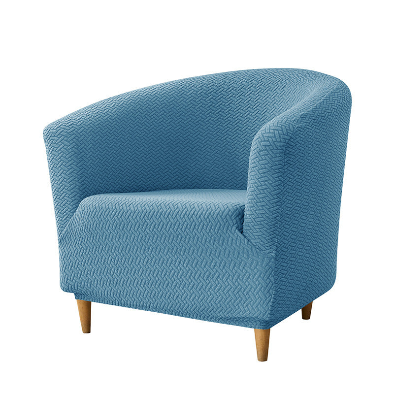 Accent Chair Cover Stretch Jacquard CELINE 11 Turquoise Blue-Sofa Cover