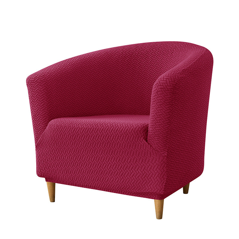 Accent Chair Cover Stretch Jacquard CELINE 21 Wine Red-Sofa Cover