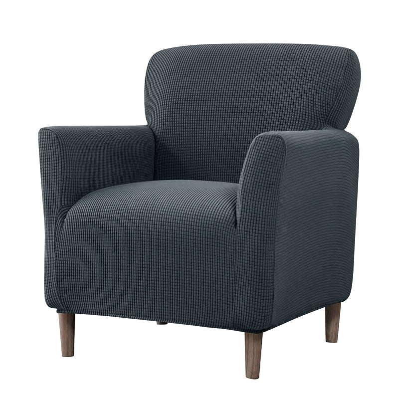Accent Chair Cover Stretchable Elodie Dark Gray-Free Size