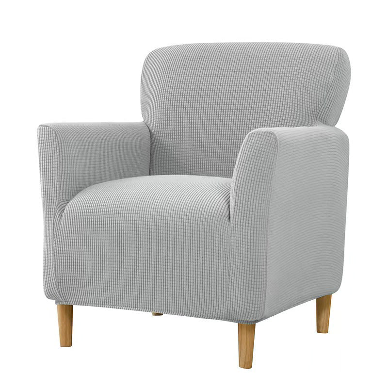 Accent Chair Cover Stretchable Elodie Light Gray-Free Size